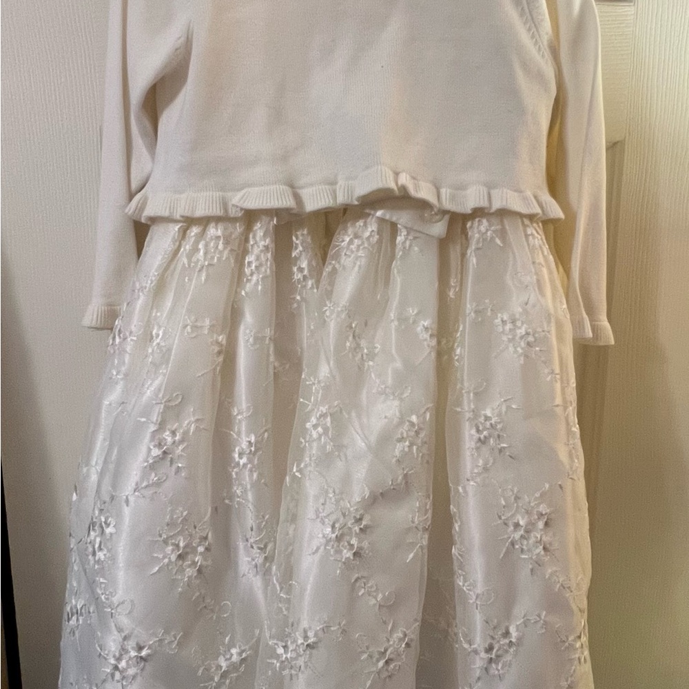 Cinderella Off-White Little Girls Dress with Cardigan Size 3T - Picture 2 of 7